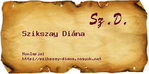 Szikszay Diána névjegykártya